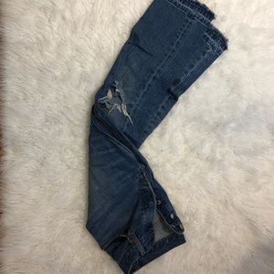 Levi 501 button fly blue jeans